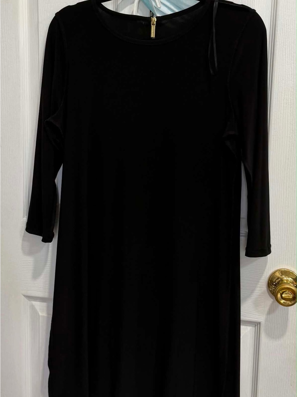 Michael Kors Black Long Sleeve Crewneck Dress